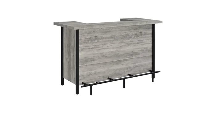 Bellemore Freestanding Home Bar Wine Cabinet Grey Driftwood