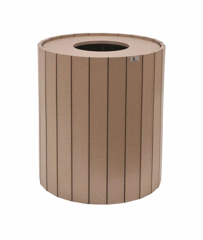 Berlin Gardens Outdoor Poly Lumber Trash Can – 32 Gallon