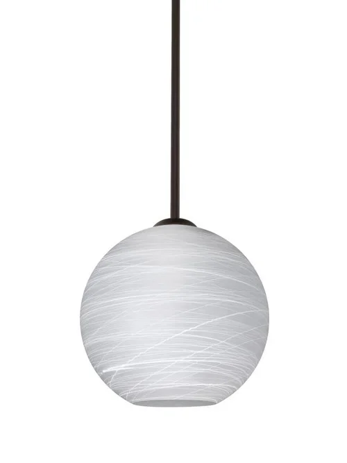 Besa Coco 8 Stem Pendant, Cocoon, Bronze Finish, 1x9W LED (127|1TT-COCO860-LED-BR)