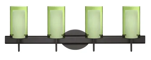Besa Pahu 4 Wall 4SW Transparent Olive/Opal Bronze 4x5W LED (127|4SW-L44007-LED-BR)