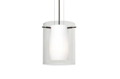 Besa Pendant Pahu 8 Bronze Clear/Opal 1x100W Medium Base (127|1KG-C00607-BR)