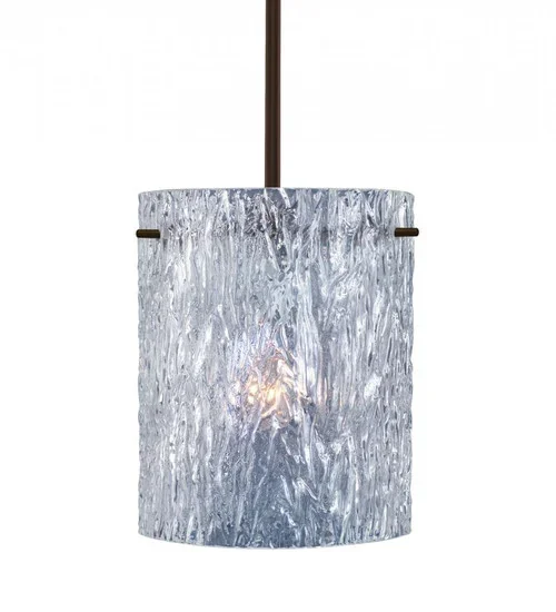 Besa Tamburo 8 Pendant Clear Stone Bronze 1x11W LED (127|1TT-400600-LED-BR)