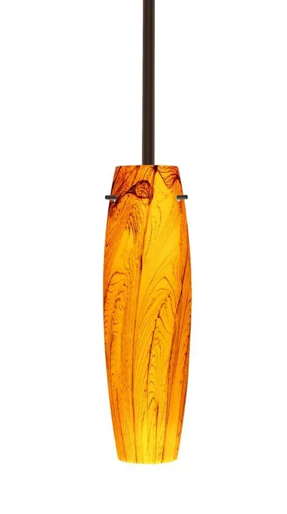 Besa Tu Tu Stem Pendant Bronze Habanero 1x40W B10 Med (127|1TT-4121HB-MED-BR)