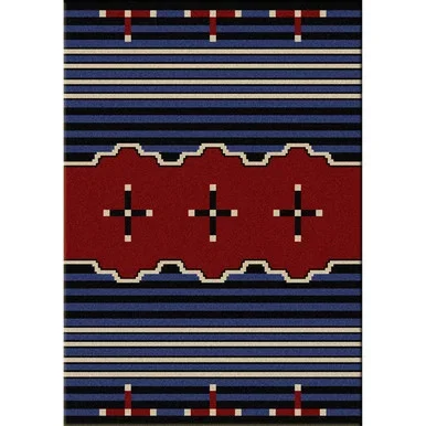 Big Chief Blue Rug – 5 x 8