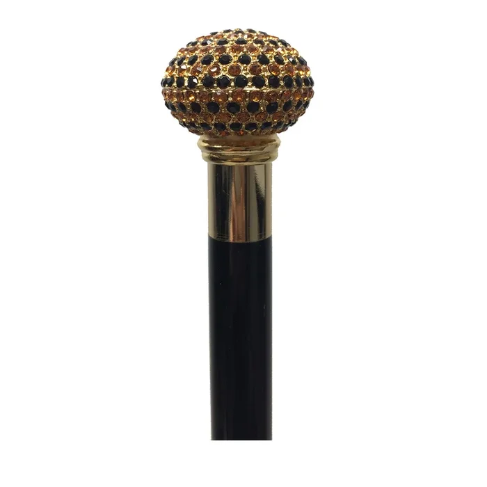 Black – Gold Sphere Walking Stick