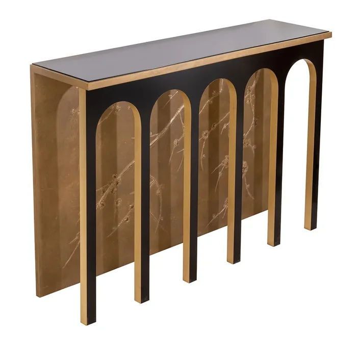 BLACK AND GOLD ARCH CONSOLE
