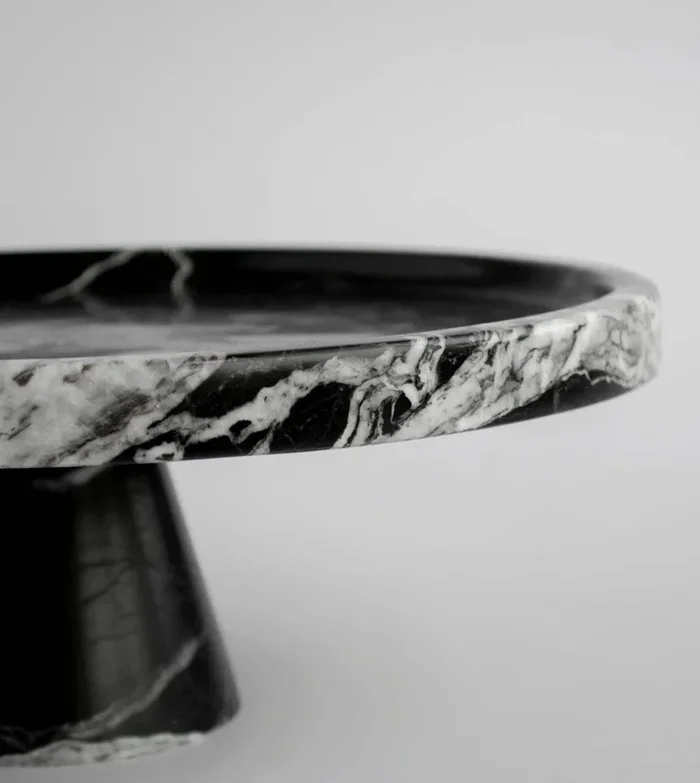 Black Marble Cake Stand