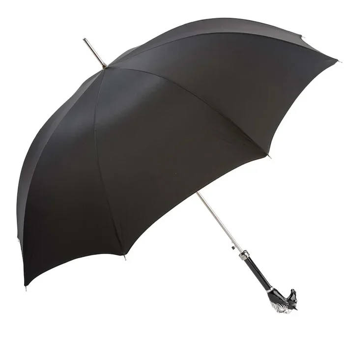 Black Umbrella with Horse Handle