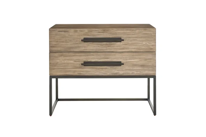 Boulder Metal Base Nightstand