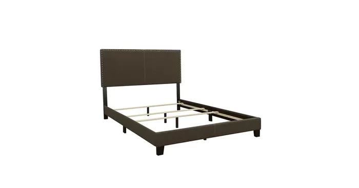 Boyd Upholstered Eastern King Panel Bed Charcoal