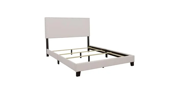 Boyd Upholstered Eastern King Panel Bed Ivory