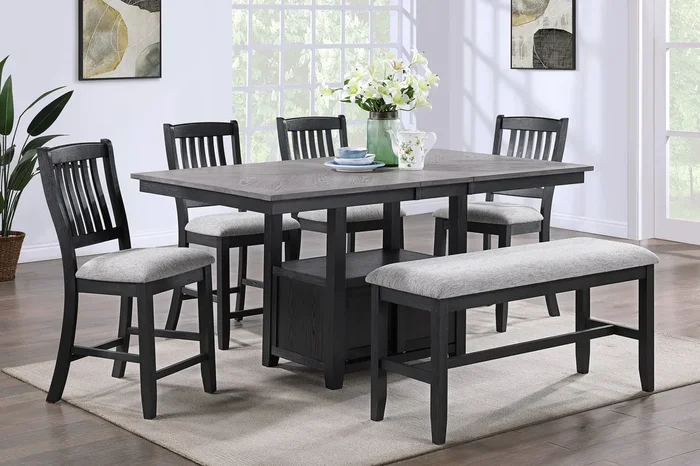 Buford 6-Piece Transitional Counter Height Dining Set