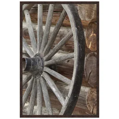 Cabin Wheel Canvas Art