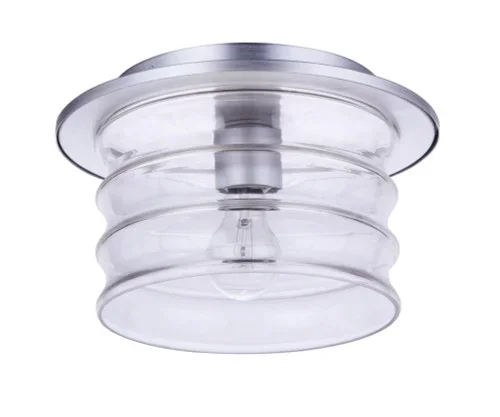 Canon 1 Light Outdoor Flush Mount in Satin Aluminum (20|ZA3637-SA)