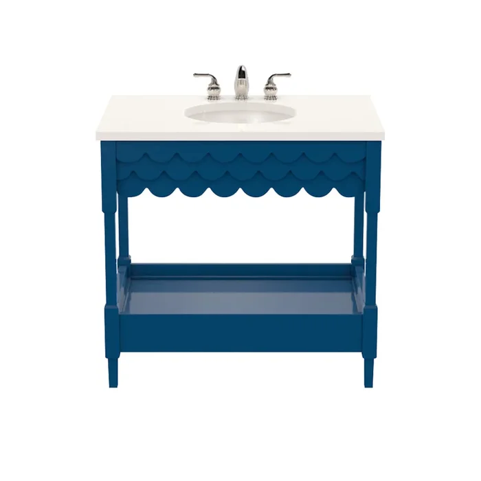 Capri Small Lacquer Vanity New York Blue (Additional Colors Available)