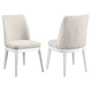 Carissa Upholstered Dining Side Chair Beige (set of 2)