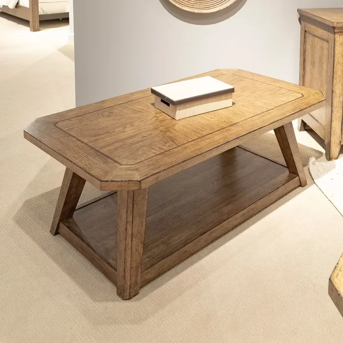 Carolina Park Rectangular Cocktail Table with Casters