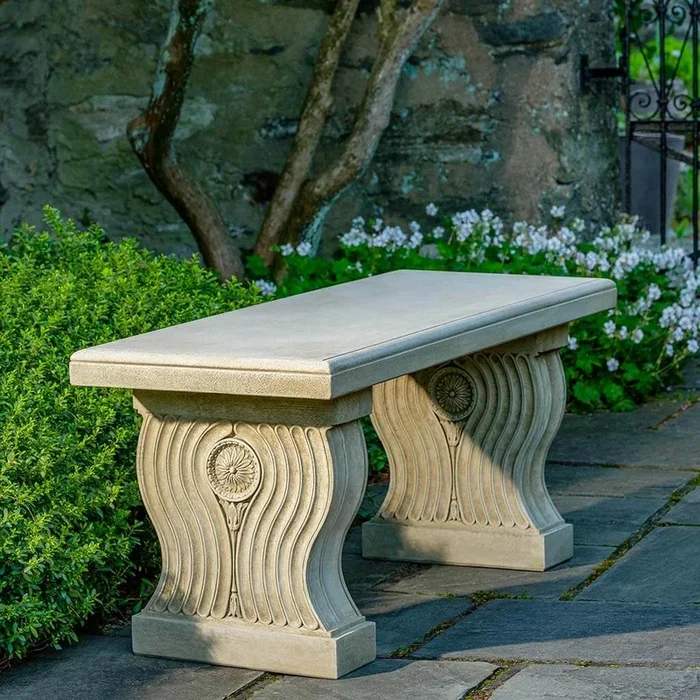 Cast Stone Neo Classic Bench – Verde (Additional Patinas Available)