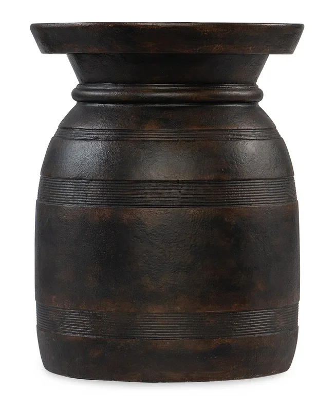 Casual Black Round-Top Urn Spot Table