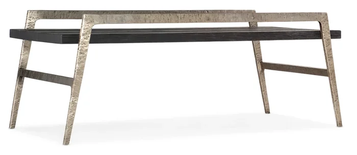 Casual Cocktail Table with Metal Frame