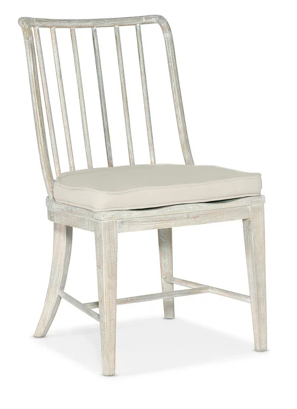 Casual Side Chair with Loose Performance Fabric Seat Cushions