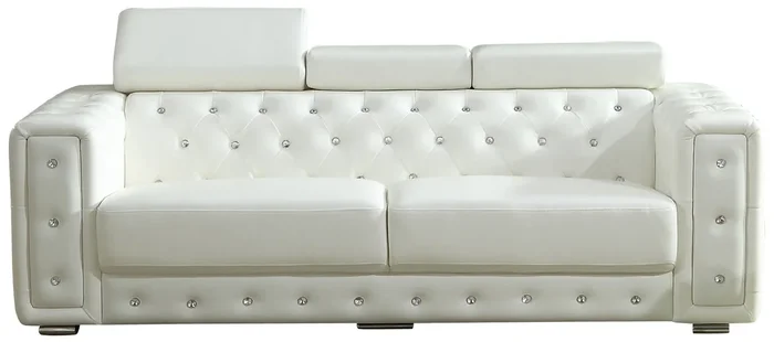 Charlise White Sofa By Cosmos