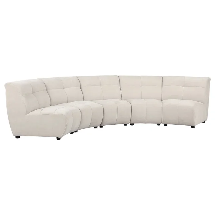 Charlotte Upholstered Modular Sectional Sofa Ivory