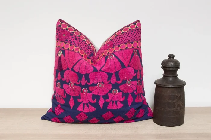 Cinta Embroidered Floral Pillow