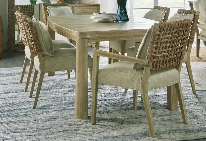Coastal 7-Piece Table and Chair Set with Table Leaf