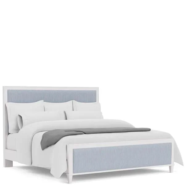Coastal Queen Upholstered Panel Bed