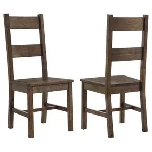 Coleman Dining Side Chair Rustic Golden Brown (set of 2)