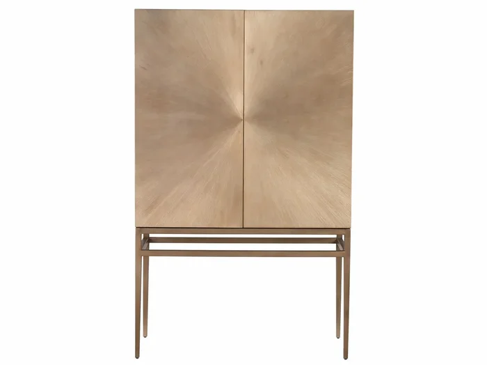 Contemporary 2-Door Bar Cabinet with Adjustable Shelves