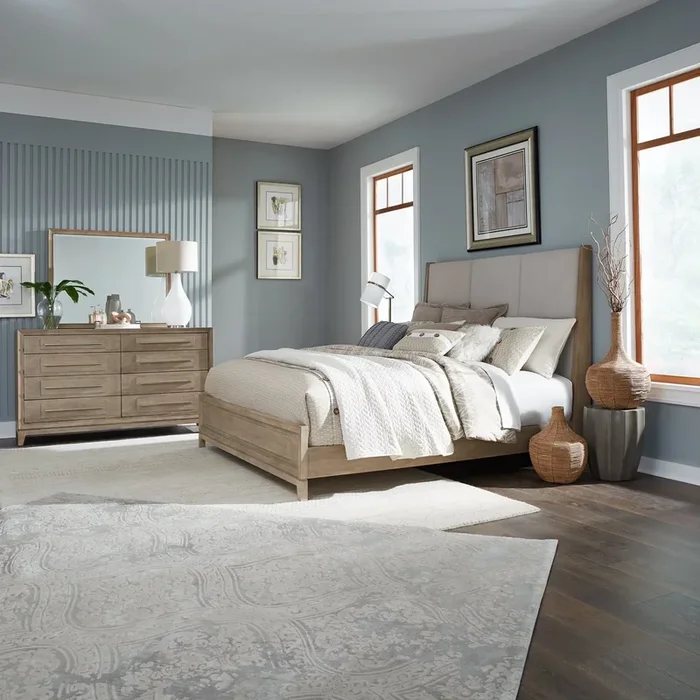 Contemporary 3-Piece King Upholstered Bedroom Set
