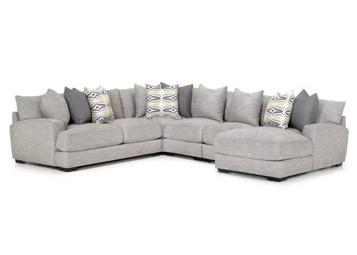 Contemporary 5-Piece Sectional Sofa with Right Facing Chaise