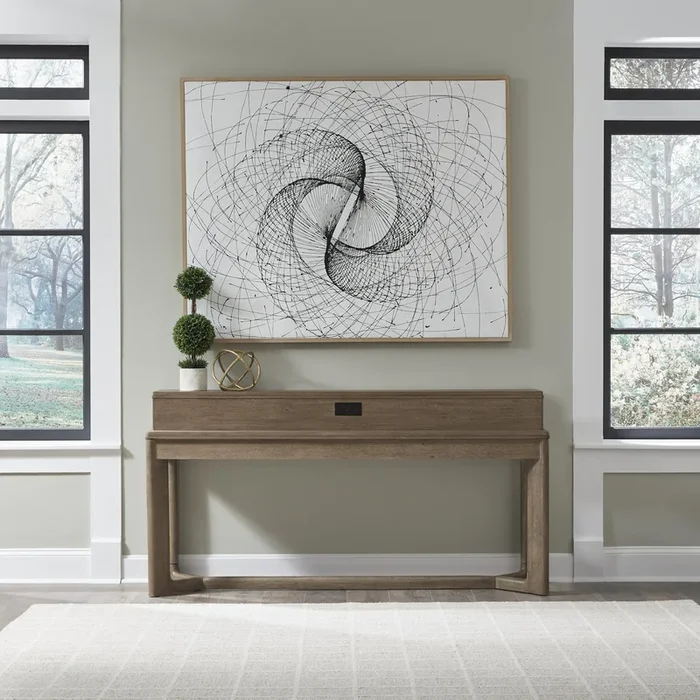 Contemporary Console Bar Table with Charging Station
