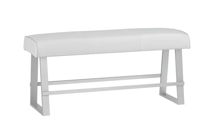 Contemporary Counter Height Bench w/ Highlight Stitching