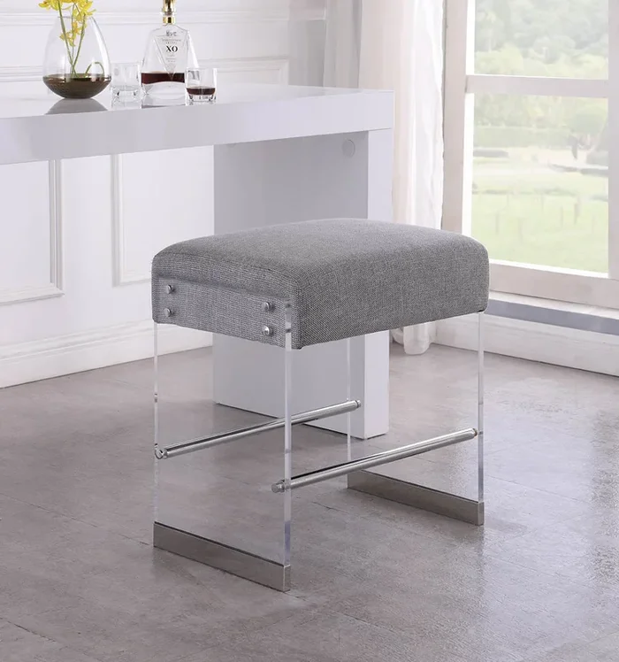 Contemporary Counter Stool w/ Solid Acrylic Legs