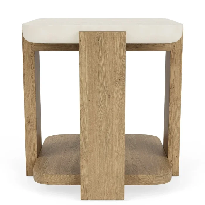 Contemporary End Table with Radiused Top