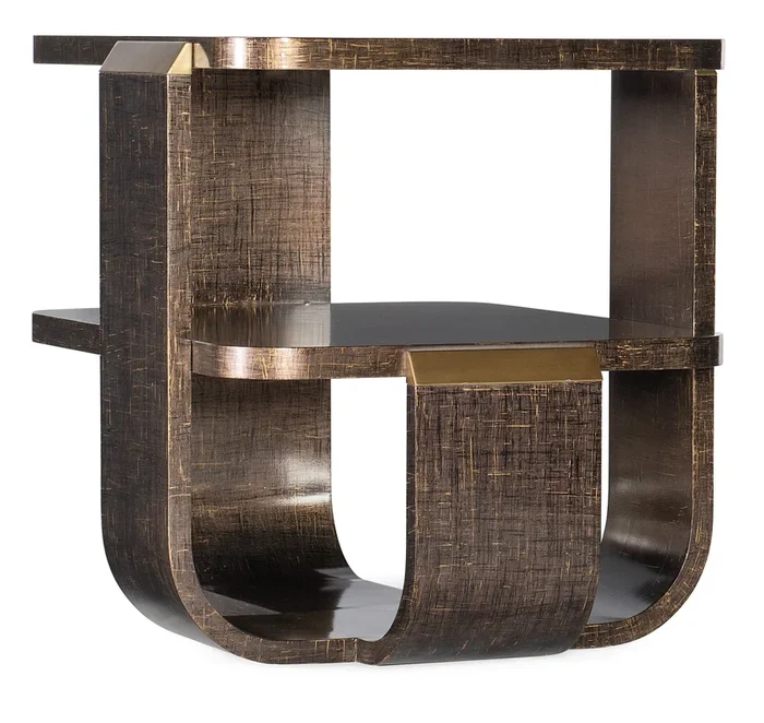 Contemporary End Table with Shelf