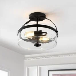 Contemporary Farmhouse Flush Mount Ceiling Light