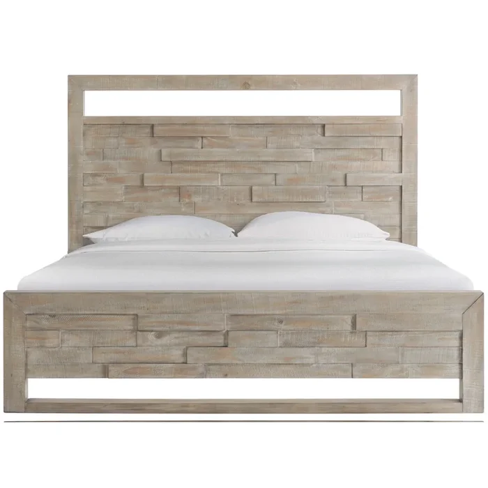 Contemporary Queen Low Profile Bed with LED Headboard