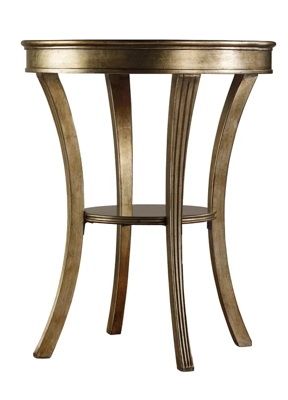Contemporary Round Mirrored Accent Table