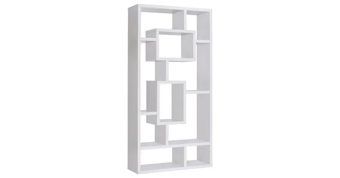 Corey 71-inch 8-shelf Bookshelf White