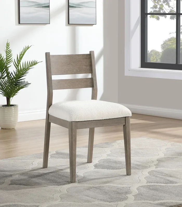 Cornelia Wood Dining Side Chair Coastal Grey