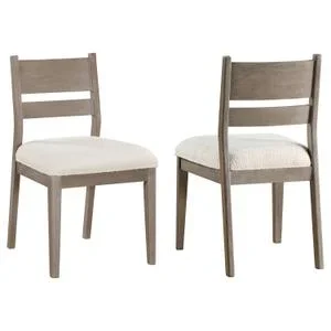 Cornelia Wood Dining Side Chair Coastal Grey (set of 2)