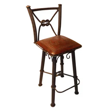 Coronado Iron Barstool with Swivel Back – Posse