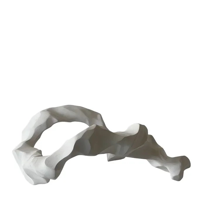 Corrente White Ceramic Abstract Sculpture