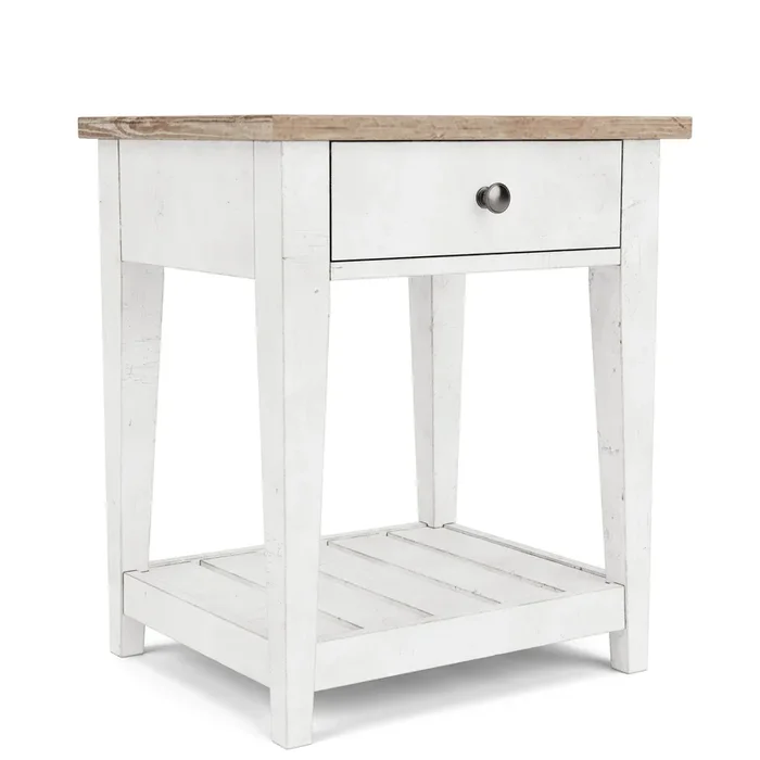 Cottage 1-Drawer Nightstand with Dual USB/USB-C Ports