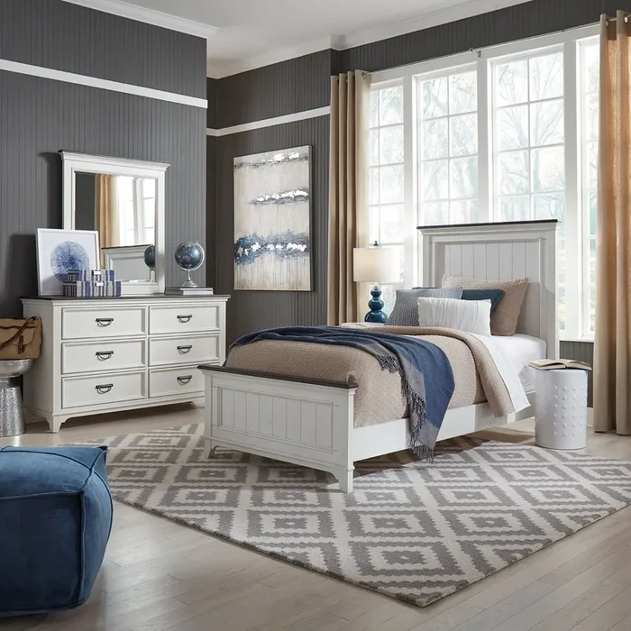 Cottage 3-Piece Twin Bedroom Set with Bead Molding