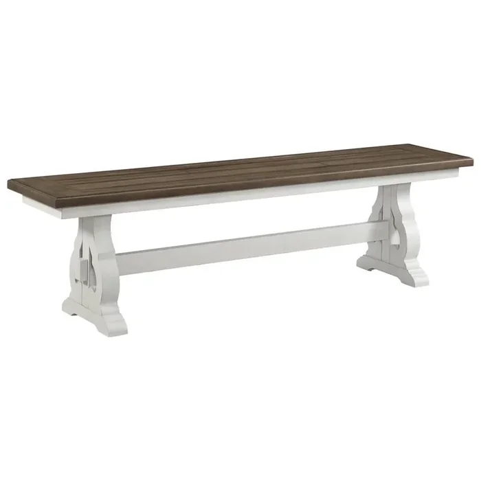 Cottage Dining Bench with Trestle Base